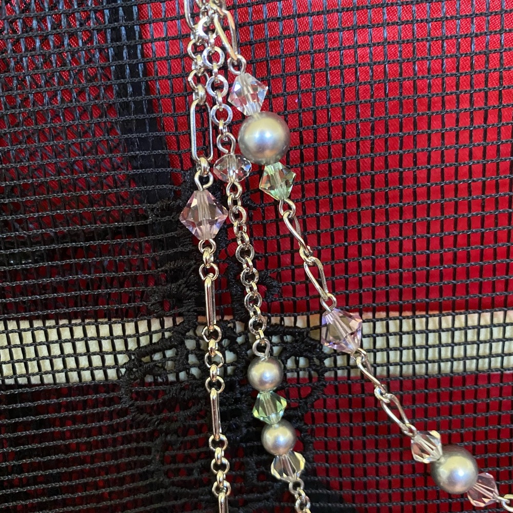 Authentic Givenchy Silver & Crystal Necklace - image 4